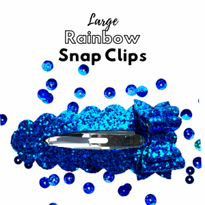Summer Large Rainbow snap clips