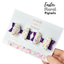 Load image into Gallery viewer, Easter floral pigtails
