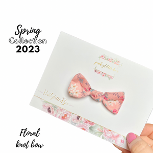 Spring floral knot bow