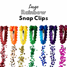 Load image into Gallery viewer, Summer Large Rainbow snap clips
