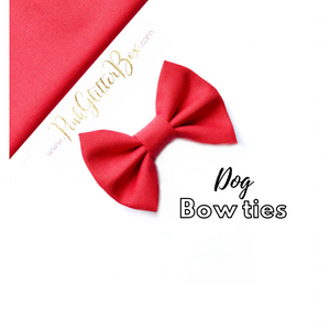 Solid colour dog bow ties