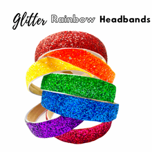 Load image into Gallery viewer, Summer Glitter Rainbow Headbands
