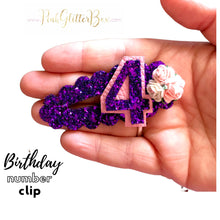 Load image into Gallery viewer, Birthday number clip
