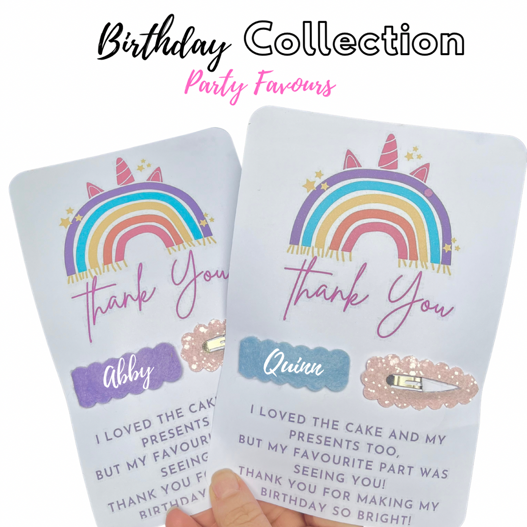 Birthday party favours