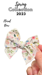 Spring Poppy Bow - floral