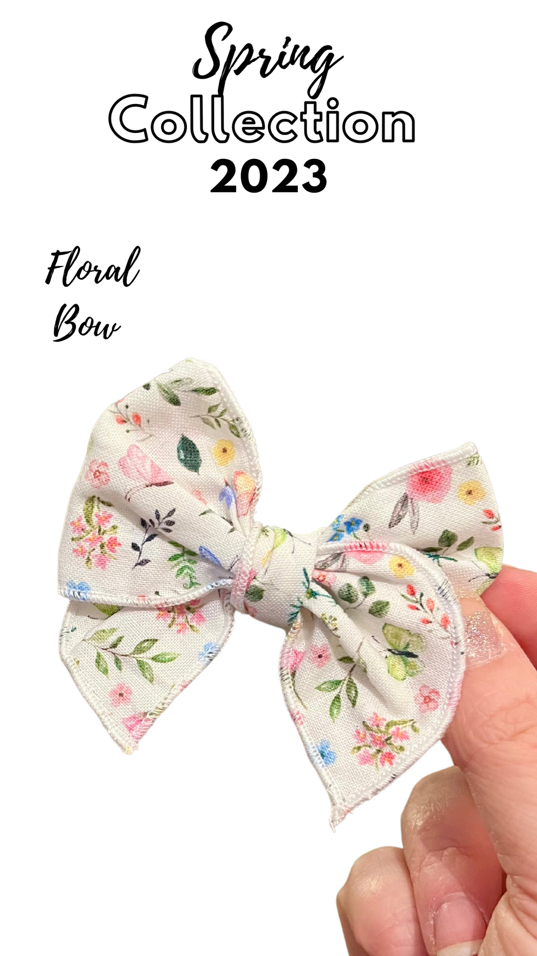 Spring Poppy Bow - floral