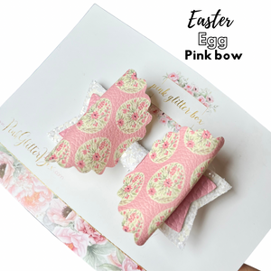 Easter egg pink bow
