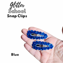 Load image into Gallery viewer, School glitter snap clips

