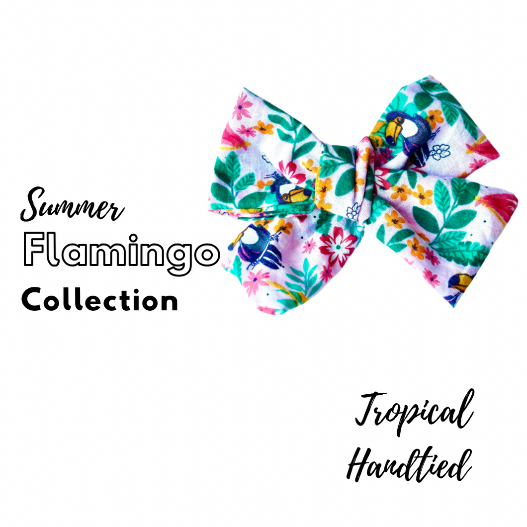 Summer Tropical Hand tied bow